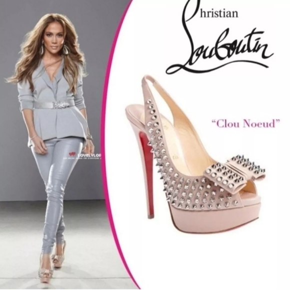 CHRISTIAN LOUBOUTIN 'Clou Noeud' Beige Stilettos - Picture 2 of 6